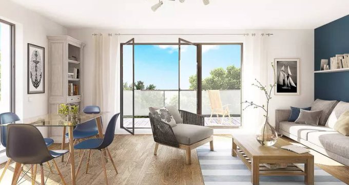 Achat / Vente appartement neuf Guérande à moins de 15 min en voiture des plages (44350) - Réf. 12281