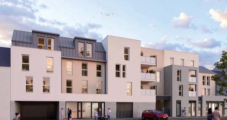 Achat / Vente appartement neuf Bouguenais cœur de bourg proche Parc du Champ Toury (44340) - Réf. 13304
